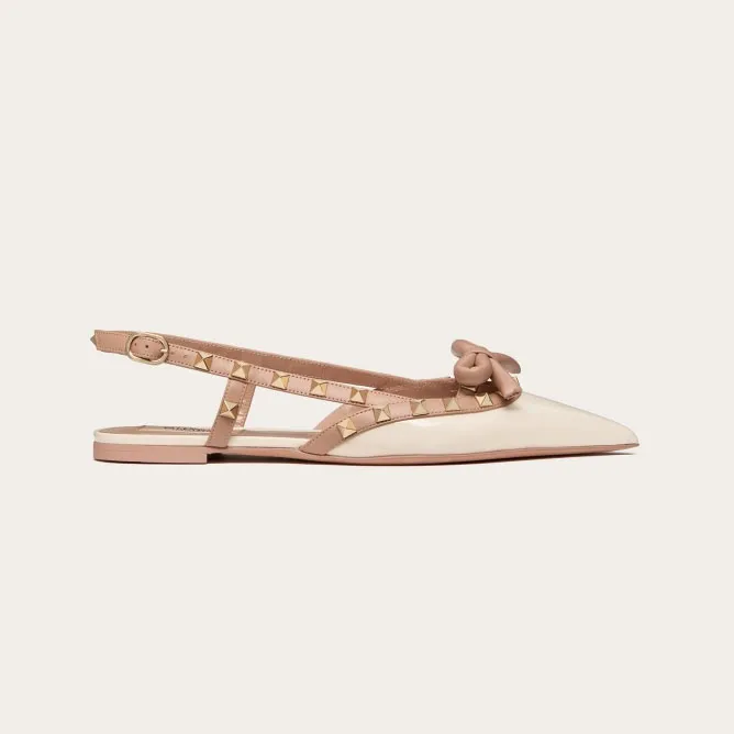 VALENTINO  Patent-leather lace-up flats
