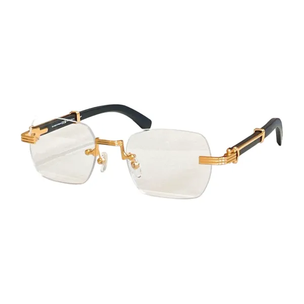 Cartier square frame glasses black blue/brown gold/red gold/black gold/black silver/brown silver color Size 59口15-140 - Image 4