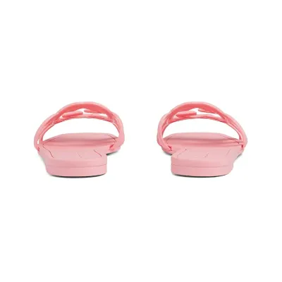 Gucci square head pink flat bottom slippers