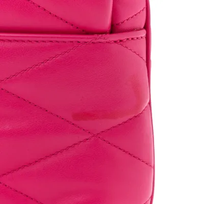 Saint Laurent Medium Le 57 Shoulder Bag Lipstick Fuchsia Diamond Quilted Lambskin Leather Aged Gold Hardware