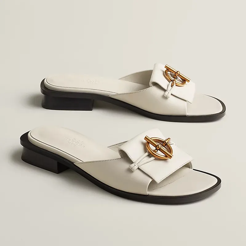 HERMES Isle  white Slippers