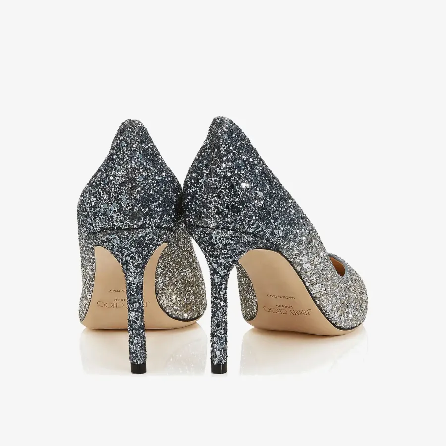 JIMMY CHOO Flash powder fabric pointy heels