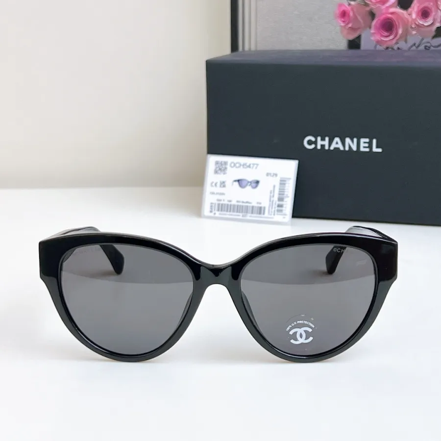 CHANEL glasses black gold color size 55口16-140