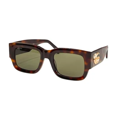 Gucci square frame glasses red/leopard brown/black/green black/leopard green/black blue color Size 52口22-145