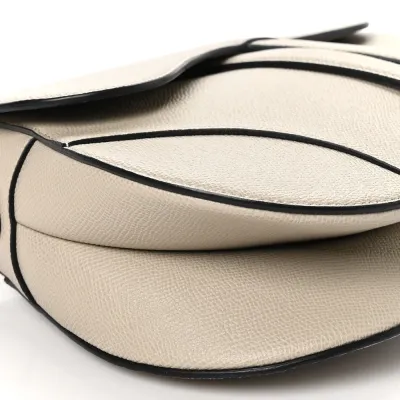 Dior Medium Saddle Bag Sand Grained Calfskin Leather Gold Hardware