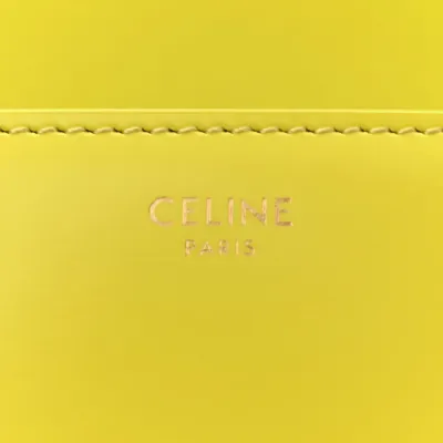 Celine Small Cuir Triomphe Chain Shoulder Bag Anis Shiny Calfskin Leather Gold Hardware