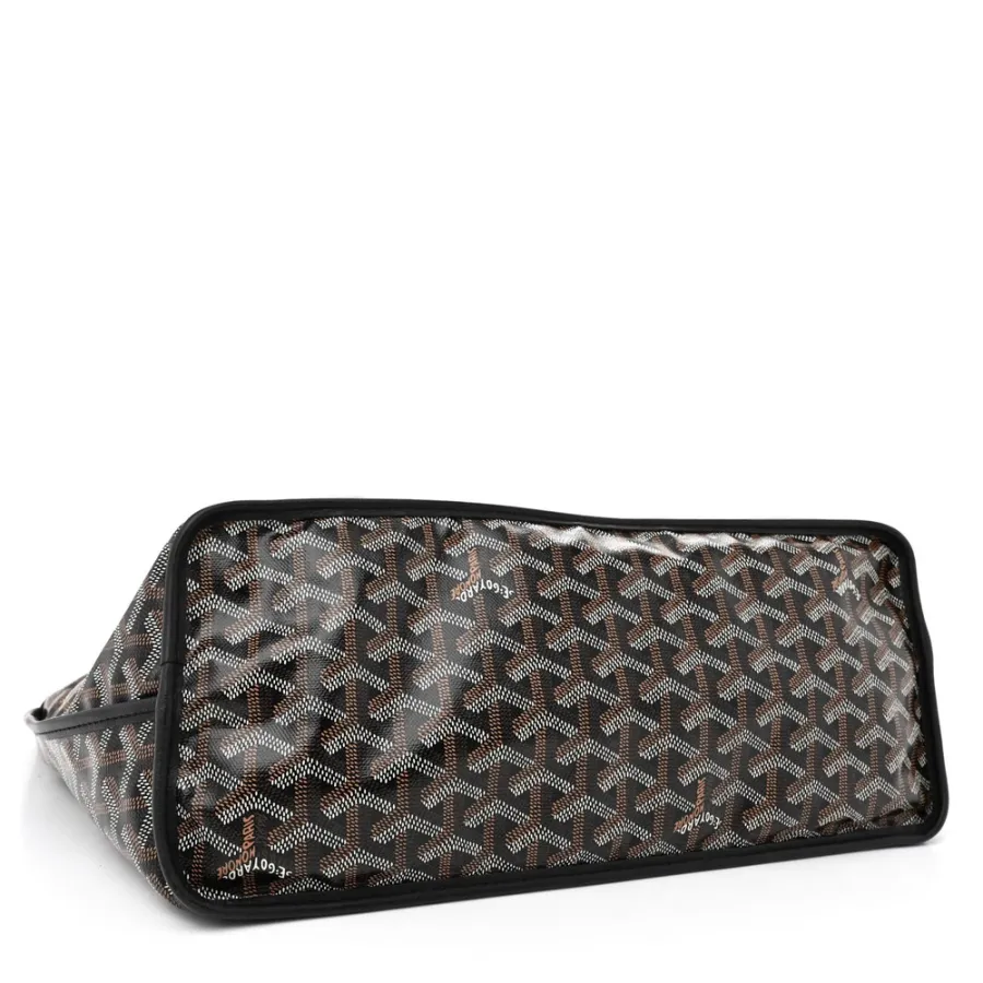Goyard Reversible Anjou Tote PM Black Goyardine Canvas