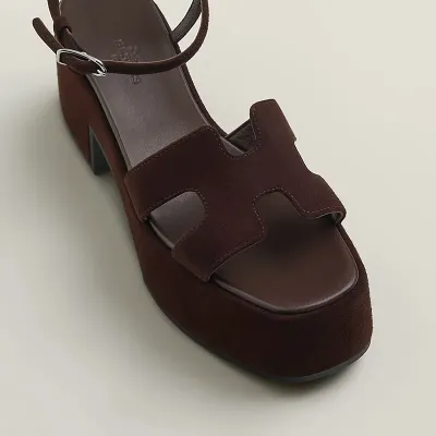 HERMES Jam Brown High Heels Sandal