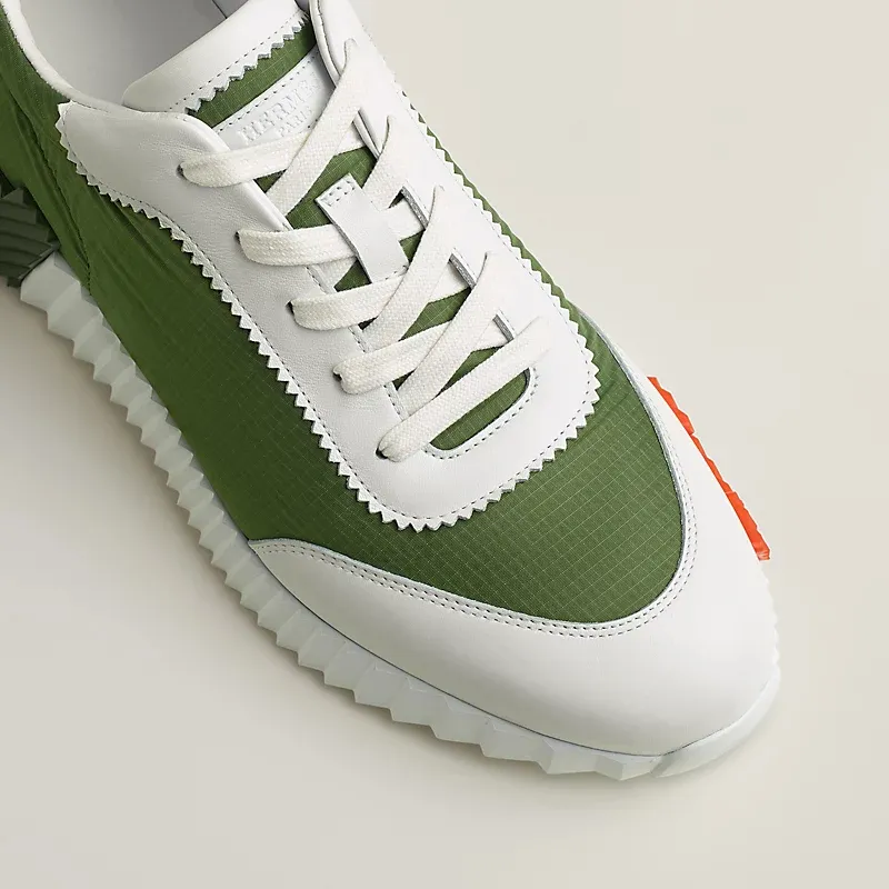 HERMES Green Sneakers Bouncing Sports Shoes