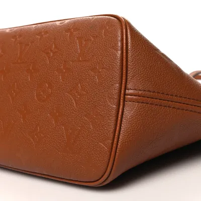 Louis Vuitton Neverfull MM Cognac Giant Monogram Empreinte Leather