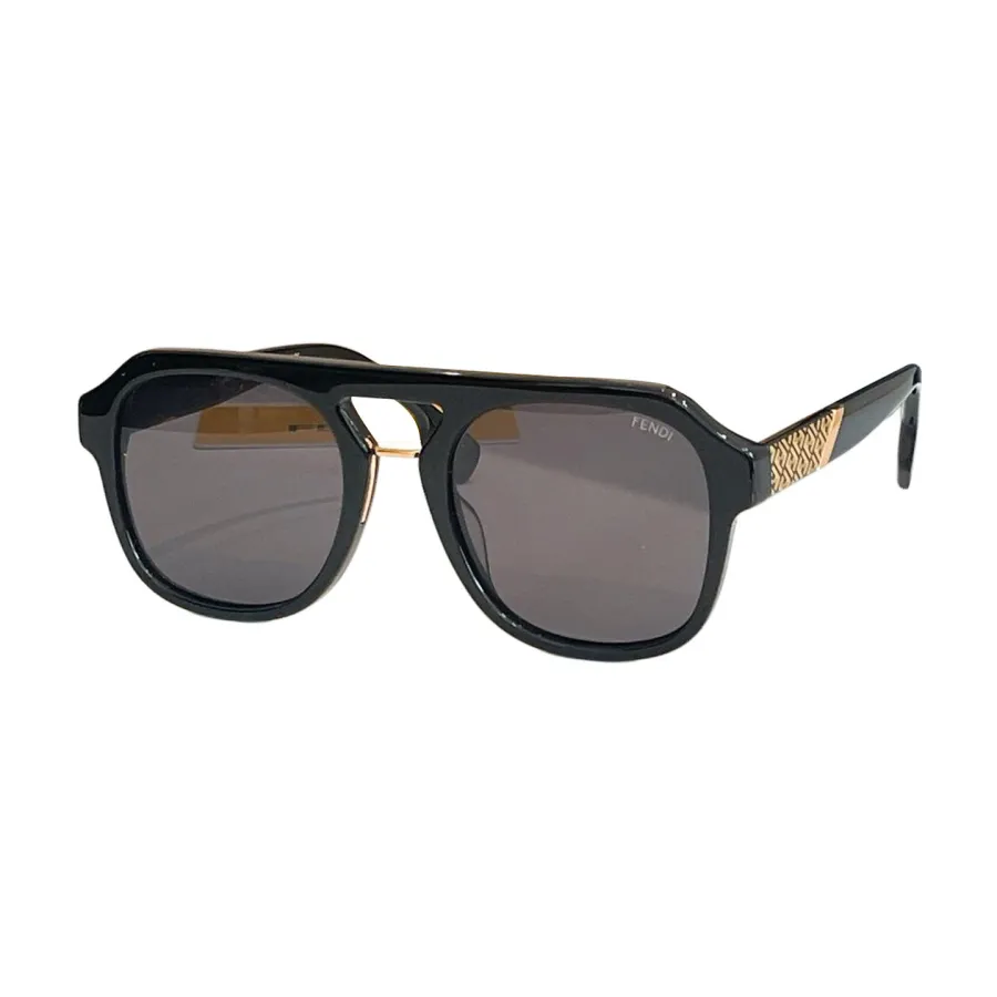 Fendi Pilot shape glasses brown/leopard/blue/black gold/black silver/eggplant color Size 55口19-145