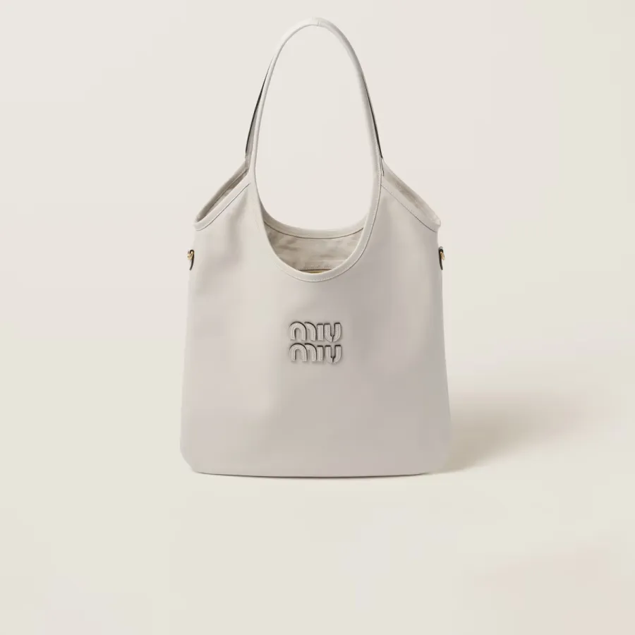 Miu Miu IVY Calfskin Leather Hobo white Tote Bags