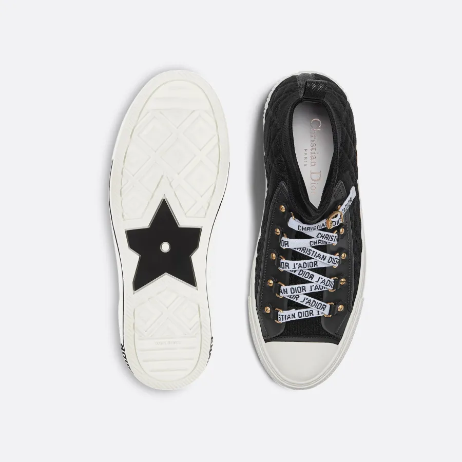 Dior black thick bottom high bang sneakers