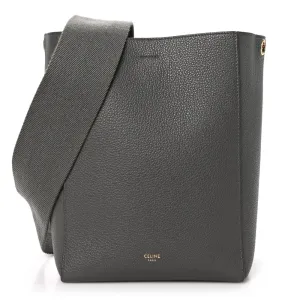 Celine Small Sangle Bucket Bag Kohl Soft Grained Calfskin Leather Gold Hardware