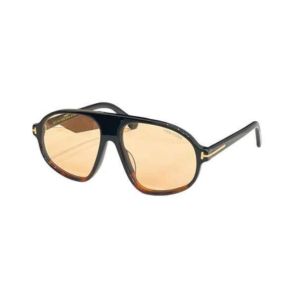 Tom Ford glasses orange black/black/eggplant/leopard brown/green leopard/apricot color Size 58口16-145 - Image 7