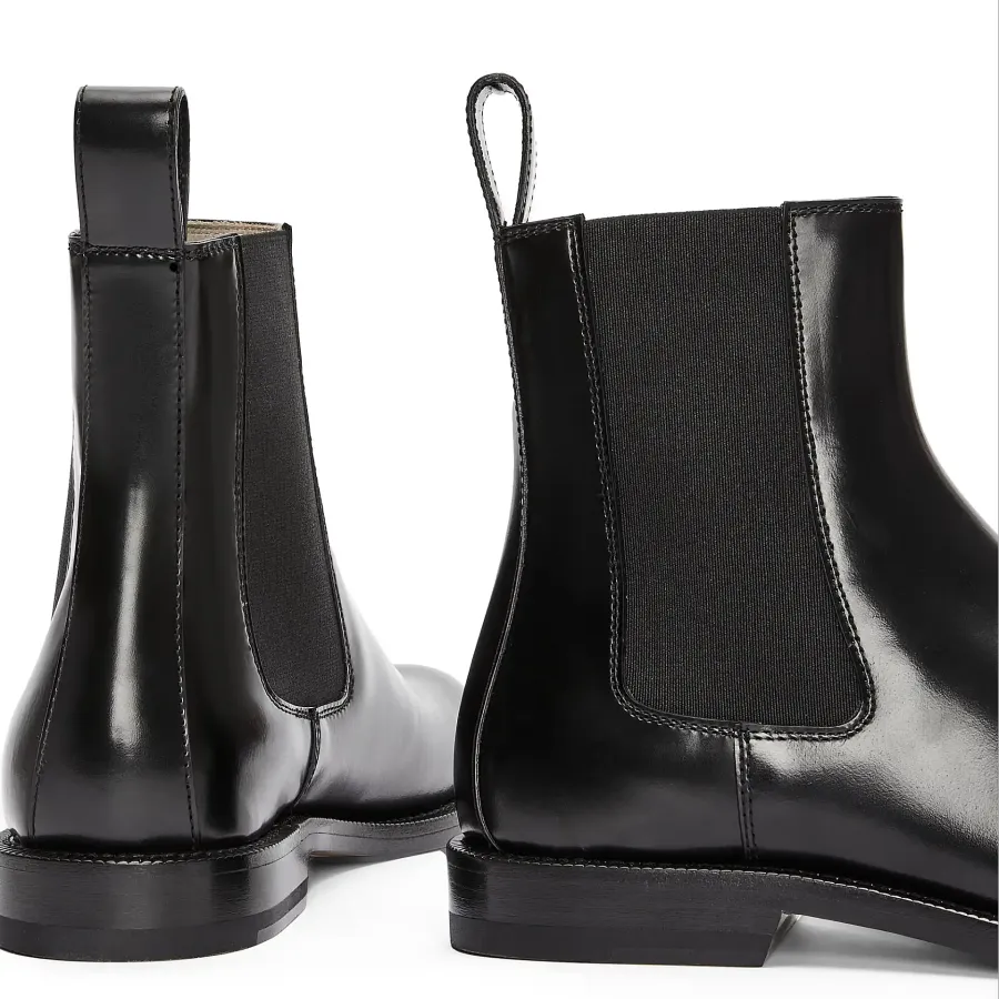 LOEWE Black leather Campo Chelsea boots