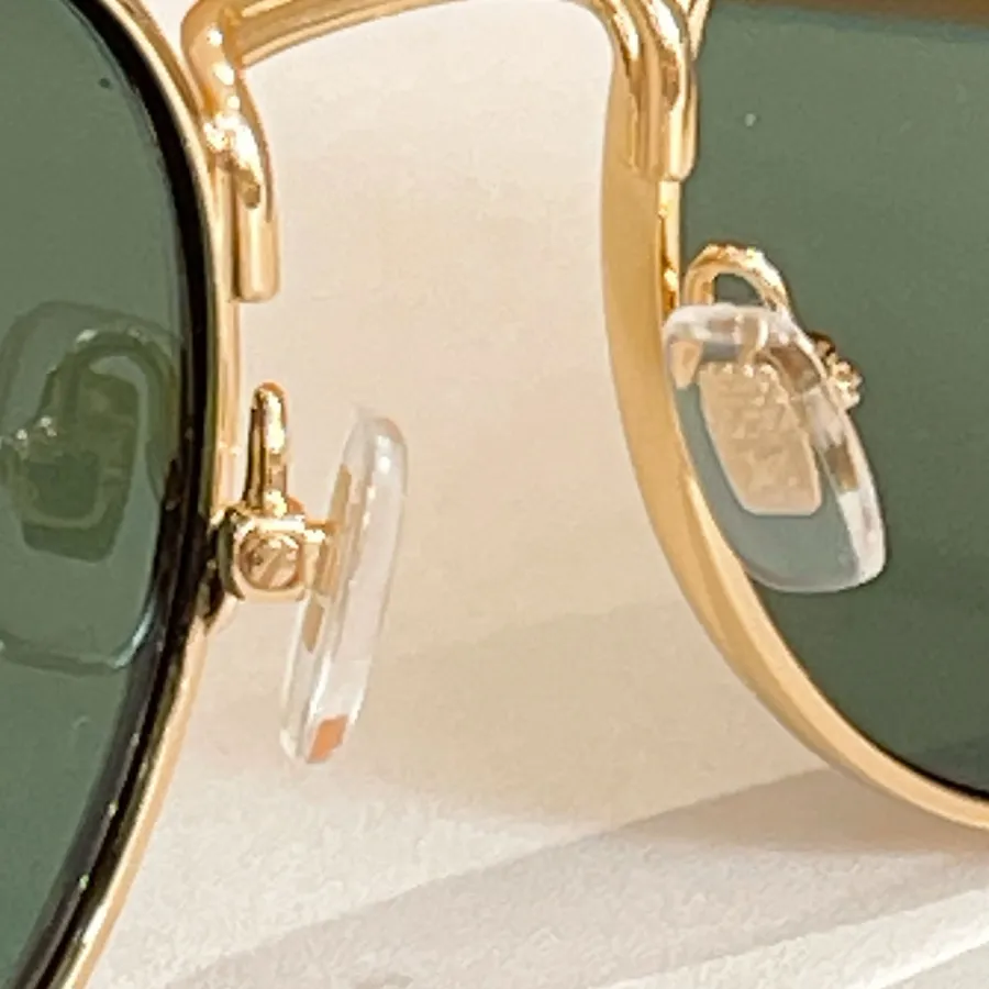 Louis Vuitton round frame glasses olive/blue/silver color Size 51口20-140