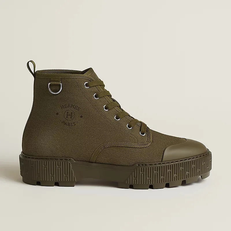 HERMES Itineraire Green ankle boots