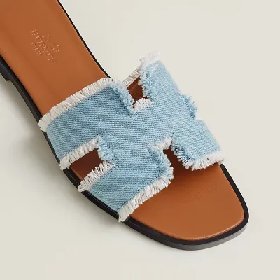 HERMES Oran blue Slippers