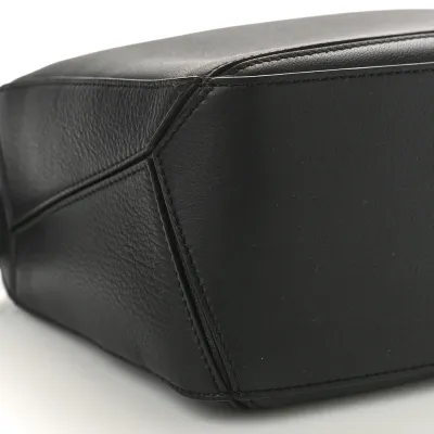 Loewe Puzzle Bag Small Black Calfskin Leather