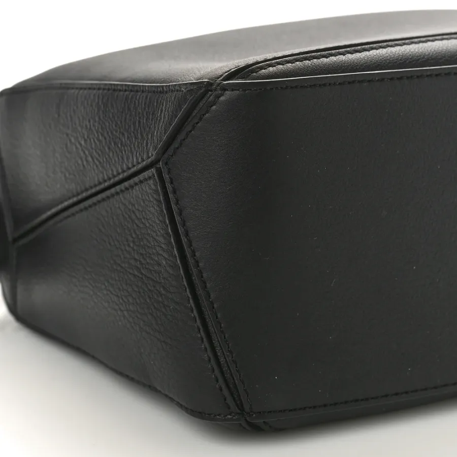 Loewe Puzzle Bag Small Black Calfskin Leather