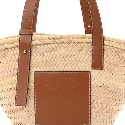 Loewe Basket Tote Bag Small Natural/Tan Raffia