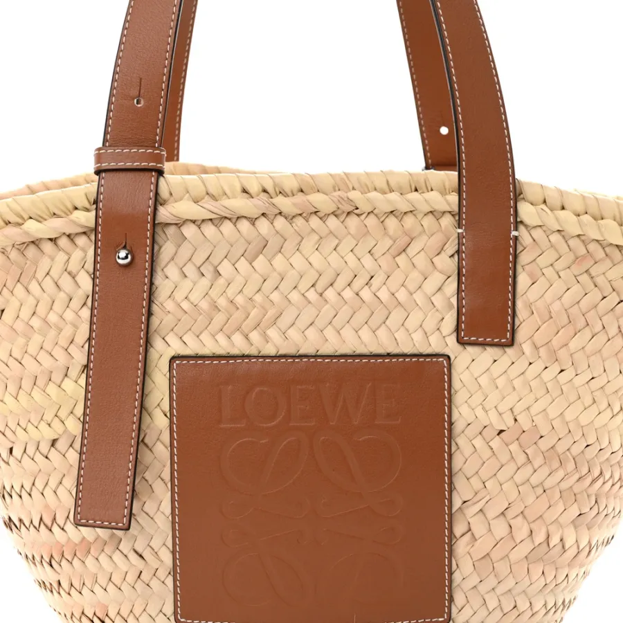 Loewe Basket Tote Bag Small Natural/Tan Raffia