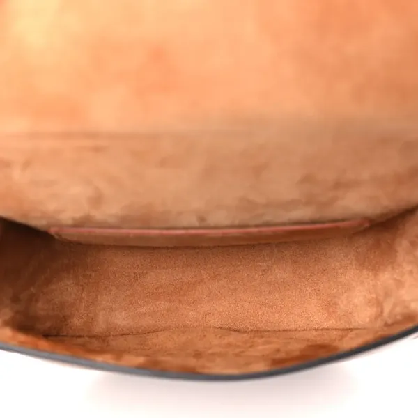 Celine Small Cuir Triomphe Folco Crossbody Bag Tan Smooth Calfskin Leather Gold Hardware - Image 7