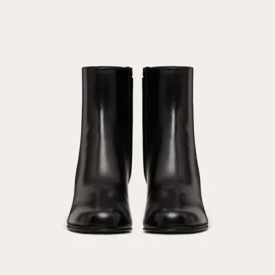VALENTINO Calf leather ankle boots (heel 6 cm high)