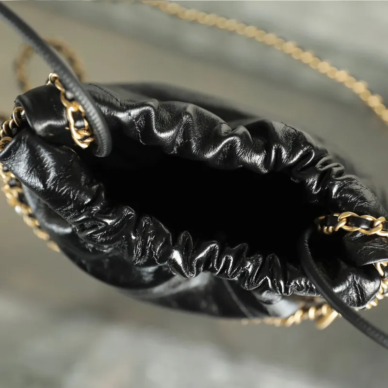 Chanel 22bags Black pearl chain Shoulder Bags