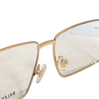 Balenciaga square frame glasses gold black/gold silver/gold leopard color transparent lens Size 59口16-145