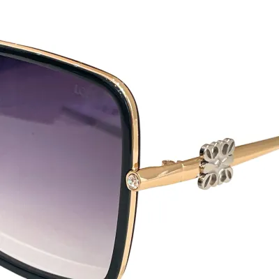 Loewe square frame glasses eggplant/coral/blue/white/leopard color Size 56口18-145