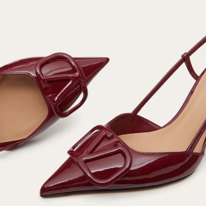 VALENTINO Patent leather strappy heels (8cm high heel)