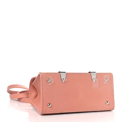 Goyard Nano Saigon Bag Pearly Coral Iridescent Goyardine Canvas Silver Hardware