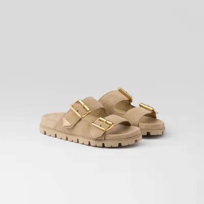 PRADA Beige suede leather with slippers