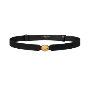 Dior Women' s 30 Montaigne CD Belt In Black Calfskin With Gold Hardware 30mm One Size