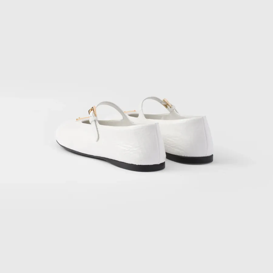 PRADA Naplak Flat Shoes white Ballet Shoes