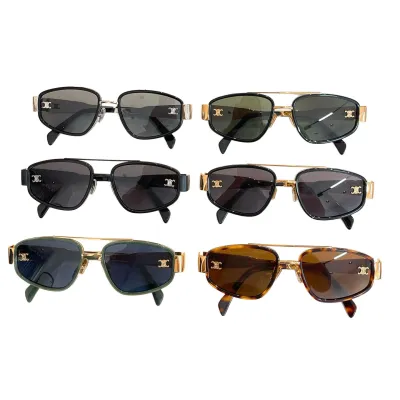Celine glasses black gold/black/black silver/leopard/green black/blue green color Size 54口21-145