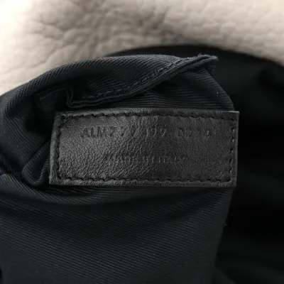 Saint Laurent Large Calypso Bag Blanc Vintage Grained Lambskin Leather Aged Gold Hardware