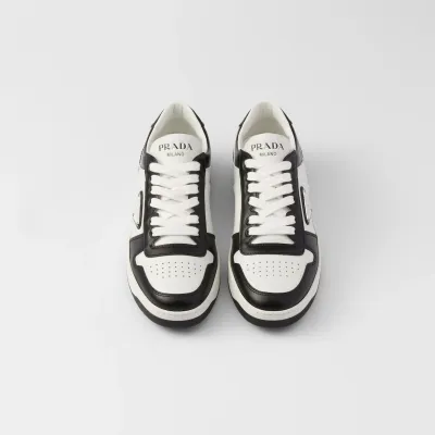 PRADA White and Black  leather sneakers