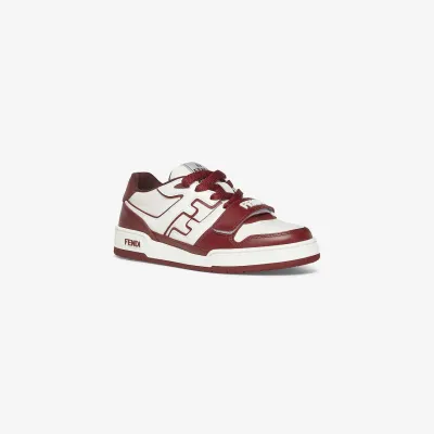 FENDI Burgundy leather low-top shoes Sneakers