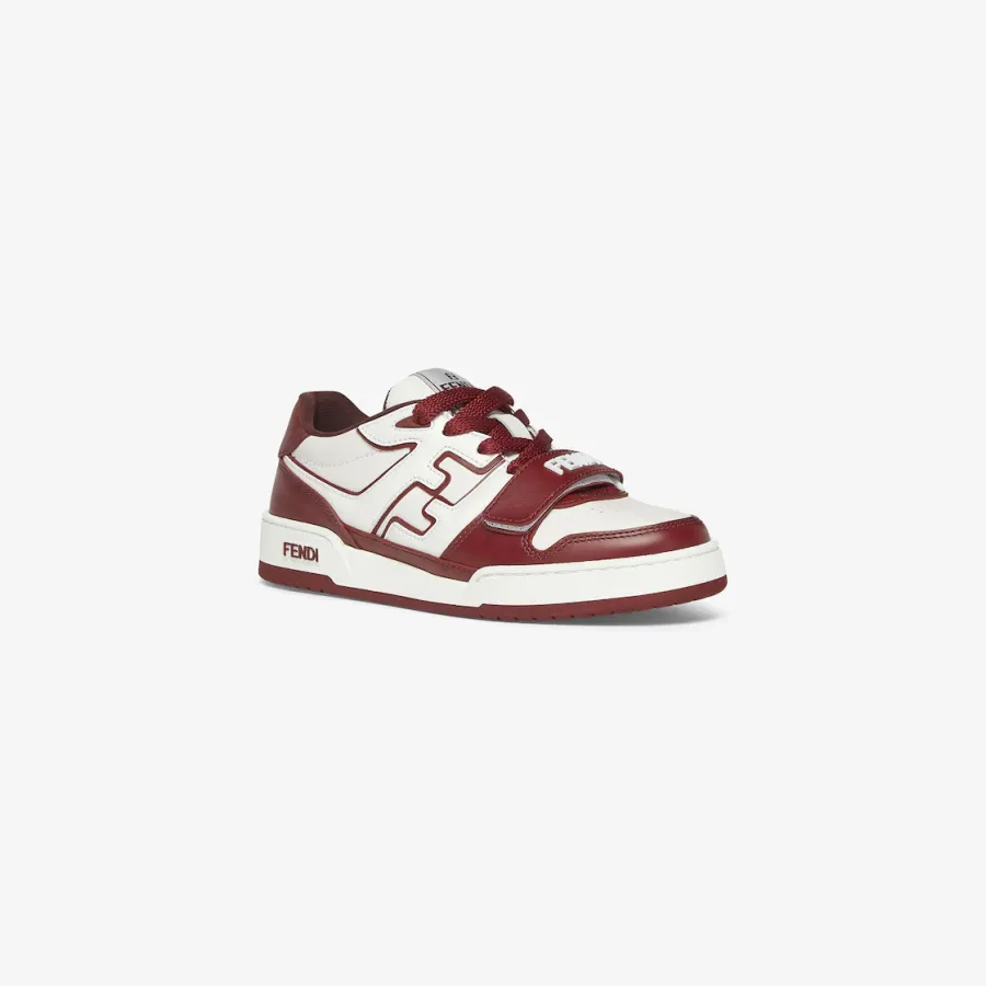 FENDI Burgundy leather low-top shoes Sneakers