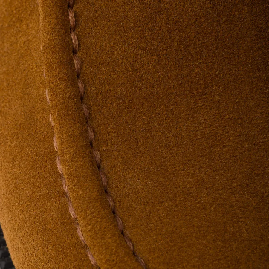 PRADA Cognac suede leather loafers