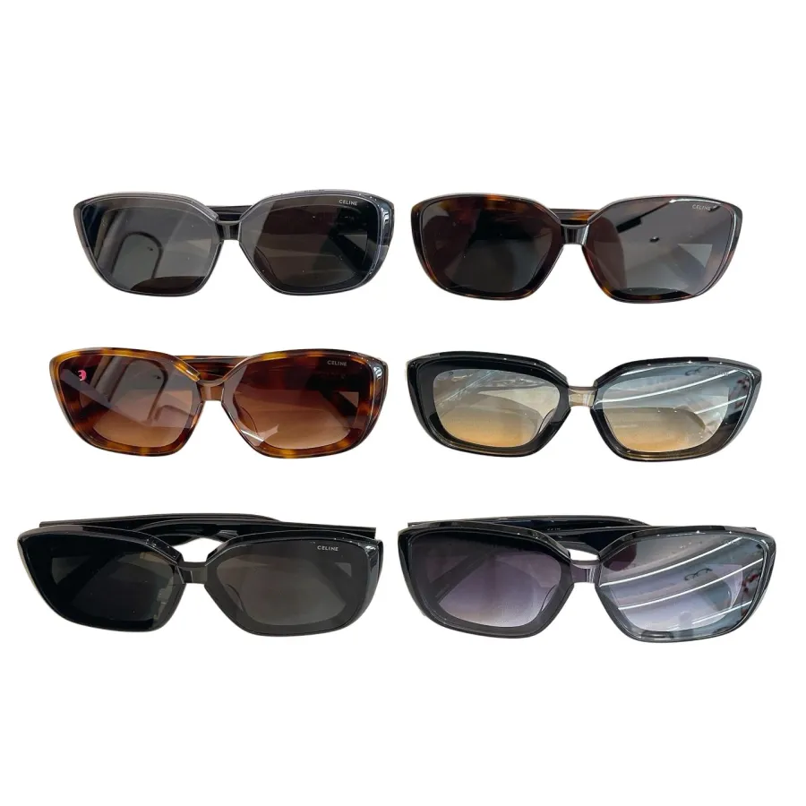 Celine square frame glasses black gold/black silver/brown leopard/black leopard/black ivory color Size 54口18-145