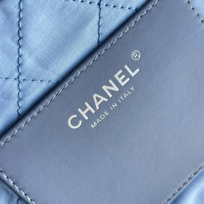 Chanel 22bags Denim Light Blue / Blue Shoulder Bags