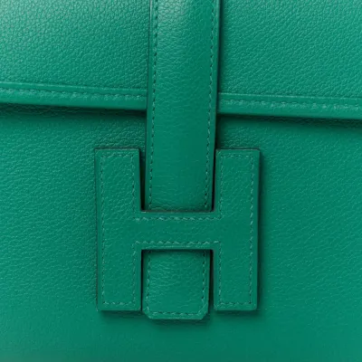 Hermès Jige Elan 29 Clutch Vert Vertigo Evercolor Leather