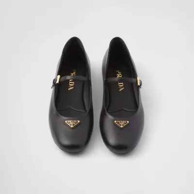PRADA Naplak Flat Shoes black Ballet Shoes
