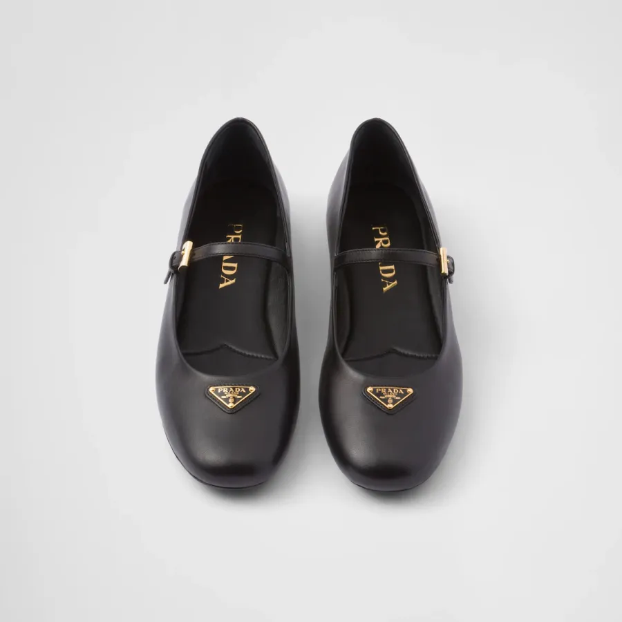 PRADA Naplak Flat Shoes black Ballet Shoes