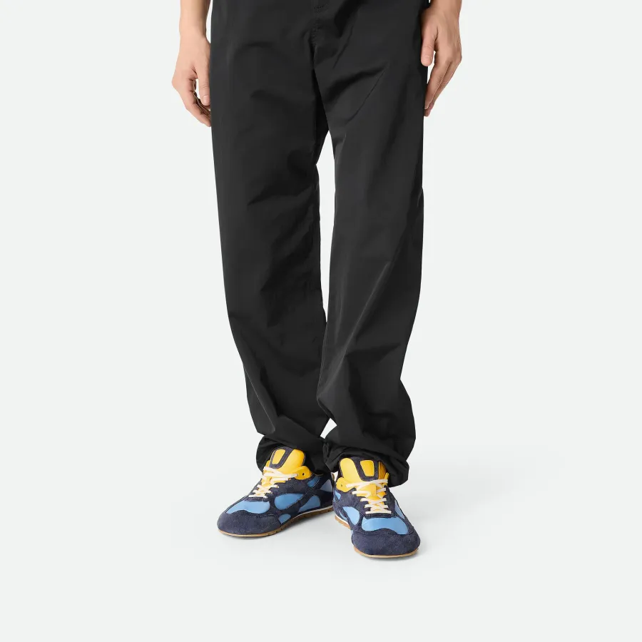 Bottega Veneta Orbit Flash Sneakers In Blue/Ice/Yellow Suede And Nylon Lace-Up Sneaker With Leather Trims