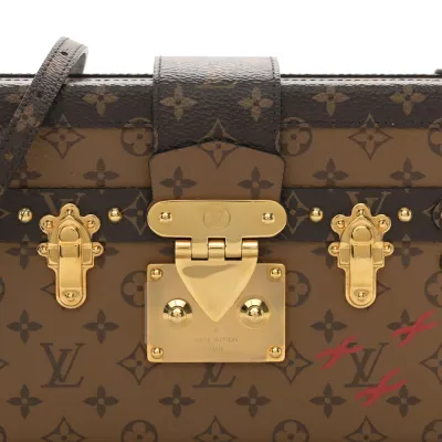 Louis Vuitton Petite Malle MM Reverse Monogram Canvas Gold Hardware